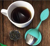 Tongzuo Silicone Loose Leaf Tea Infuser Strainer with Resting Coaster (Red, Blue, Green and Pink Optional) (2,... N3