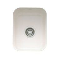 Franke CCK110-13WH Fireclay 12.63-Inch by 15.45-Inch by 7.87-Inch Single Bowl Undermount Kitchen Sink, White by...