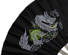 Tai Chi Black Metal Steel Kung Fu / Wushu Martial Arts Fighting Fan Dragon NEW N2