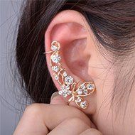 Fashion Crystal Clip Ear Cuff Stud Women&#039;s Punk Wrap Cartilage Earring Jewelry N2