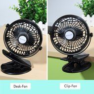 Elechomes EH101 Rechargeable Operated Clip on Mini Desk USB Fan for Home Office Baby Stroller Car Laptop Study... N7