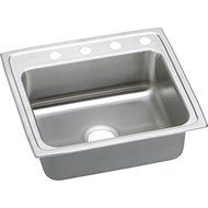 Elkay PSR25224 4-Hole Gourmet 22-Inch x 25-Inch Single Basin Drop-Inch Stainless Steel Kitchen Sink by Elkay