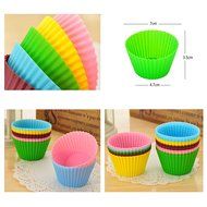 MYLIFEUNIT Reusable Silicone Baking Cups, Cupcake Liners , Set of 12