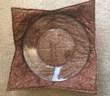 Multi stained glass handmade,Hot Cold Plate Cozy,Microwave Plate Cozie,Fabric Trivet,Hot pad,Pot Holder,Cotton...