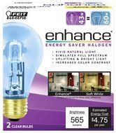 Feit Q43A/CL/D/2 43-watt ES Halogen A19 Enhance Clear 60-watt Equivalent, 2-Pack by Feit