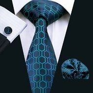 Dan Smatree Men&#3650;&euro;&#153;s Silk Neckties Tie and Hanky and Cufflinks Sets