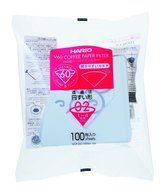 Hario 02 100 Count Coffee Paper Filter, White with Tab (Total 200 Sheets)