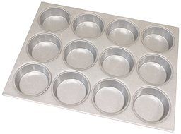 Magna Industries 15360 22-Gauge Aluminized Steel Mini Cake Muffin Pan, 4-1/4" Diameter, 3 x 4 Cups Layout (Pack...