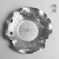 CCWY Large hand-carved hammer Tin coaster copper art coaster Cup pot holding saucer Taiwan tea zero allocation... N4