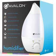 Avalon 2.8 Liter Aromatherapy Cool Mist Ultrasonic Humidifier Essential Oil Drop Diffuser, With 7 Adjustable LED... N4