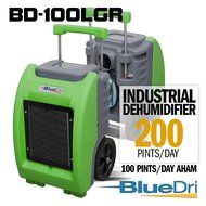 BlueDri BD-100LGR Green Commericial Dehumidifier for Water Damage Restoration Flood Moisture Mold Removal Water... N5