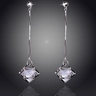Women Gold Silver Filled Earring Crystal Drop Dangle Hook Stud Earrings Jewelry N17