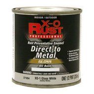 True Value XO1-HP White Premium X-O Rust Interior/Exterior Gloss Anti Rust Enamel, 1/2-Pint by True Value