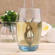 MoeWoods(TM) Stainless Steel Spoon Tea Ball Herb Mesh Infuser Filter Squeeze Strainer Z@ N2