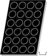 Flexipan, Tatin Apple Tart 4.56 Oz, 82mm Diam x 30mm Deep (3-1/8" Dia x 1-3/16" Deep), 24 Cavities