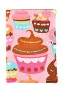 Dogwood- Creative Bliss Tea Wallet Blue w/ Large White &amp; Brown Flowers