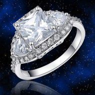 Womens Big Square Heart Zircon Ring 18K Gold Plated Bague Sanwood Jewelry Us 6-8 (7) N4