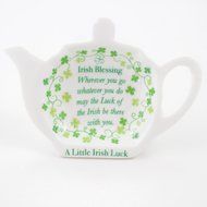 Tea Bag Holder, Clover Irish Blessing