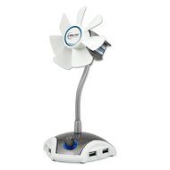 ARCTIC Breeze Pro, USB-Powered 92mm Desktop Fan, Adjustable Fan Speed and Blowing Angle, 4-Port USB Data Hub -... N14