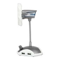 ARCTIC Breeze Pro, USB-Powered 92mm Desktop Fan, Adjustable Fan Speed and Blowing Angle, 4-Port USB Data Hub -... N16