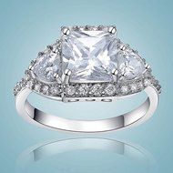 Womens Big Square Heart Zircon Ring 18K Gold Plated Bague Sanwood Jewelry Us 6-8 (7) N5