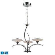 Elk 81003/3 23-1/2 by 20-1/2-Inch Catalana LED 3-Light Bathroom Vanity Light with Opal White Glass Saucer, Polished...