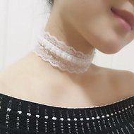 Sexy Lace Pearls Pendant Choker Collar Silver Chain Necklace Charm Women Jewelry N4