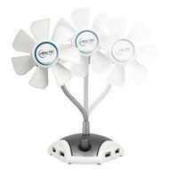 ARCTIC Breeze Pro, USB-Powered 92mm Desktop Fan, Adjustable Fan Speed and Blowing Angle, 4-Port USB Data Hub -... N20