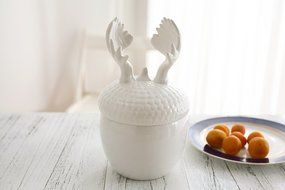 Tea Storage Bulk Candy Jars, Ceramic Reindeer Kitchen Canister Decor N3