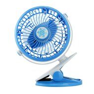 Touchshop Portable Mini Clip Fan Powered by Rechargeable Battery/USB Vertical and Horizontal 360 Degree Rotation... N4