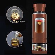 Tea Infuser/Tea Tumbler Water Bottle W/ Stainless Steel Loose Leaf Strainer Filter &amp;Spill-Proof Lid-Eco Borosilicate...