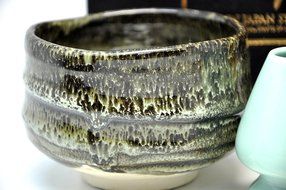 Japanese Mino Yaki ware Matcha Bowl And Tea Ceremony Set Green Tea 11.5 / 11.5 / 8cm (4.5 / 4.5 / 3.1inch)[7395]