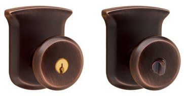 Baldwin 5220.412.ENTR Tahoe Knob Keyed Entry Set, Distressed Venetian Bronze by Baldwin
