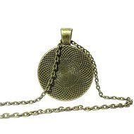 Vintage world map Cabochon Bronze Glass Chain Pendant Necklace wj13