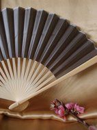 9" Gray / Grey Chinese Folding Silk Hand Fan for Weddings N5