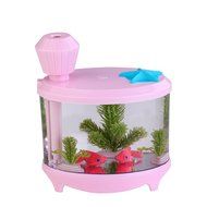 Asdomo USB 460ML Mini Fish Tank Humidifier Whisper-quiet Operation With Color Changing Night Light N5