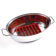 Norpro Red Nonstick Silicone Roasting Roast Turkey Chicken Pork Fish Rack Trivet N2