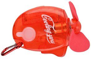 Generic Handheld Mini Water Spray Fan Portable Cool Mist Sport Beach Fan with Hook (Red)