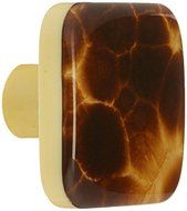 Laurey 30375 Cabinet Hardware 1-3/8-Inch Square Knob, Medium Tortoise by Laurey