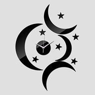 EverTrust(TM) wall clocks new arrival quartz watch 3 big moons clock modern design luxury mirror 3d crystal watch... N3