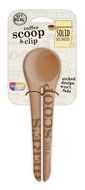 Talisman Designs Get Real Solid Beechwood Coffee Scoop and Clip, Styles Vary, 2-Pack N3