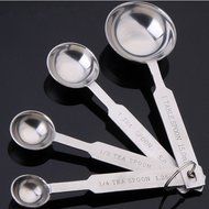 JASTON 4Pcs Stainless Steel Kitchen Cook Measuring Spoon Teaspoon Set