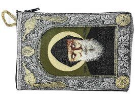 Saint Charbel Makhluf Rosary Icon Pouch Tapestry Prayer Keepsake Case 5.7"