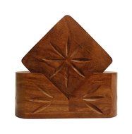 Crafts&#039;man Handmade Beautiful Retro Wood Coaster Set N2