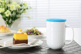 Tea Infuser Mug - [FREE Silicon Tea Bag]. Loose Leaf Tea Infuser Set with a Stainless Steel Tea Steeper and a...