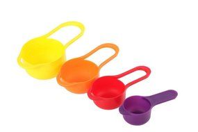 8pcs Mixing Compact Bowl Set Rainbow Food Preparation and Measuring Nesting Baking Tools,Multicolored