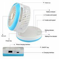 KING DO WAY 4 Mode Table Fans Portable Desktop Rechargeable USB Mini Desk Fans - Misting Cooling Spray Fan - Humidifier... N7