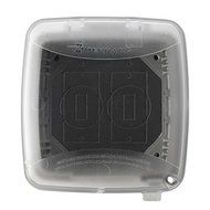 Intermatic WP5500C Extra Duty Plastic Weatherproof Cover, 4.75-Inch Double Gang, Clear/Gray by Intermatic