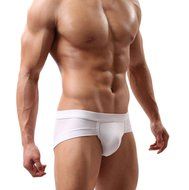 Underswear Laimeng,Trunks Sexy Underwear Men Men&#039;s Boxer Briefs Shorts Bulge Pouch soft Underpants (L, Blue) N2