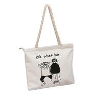 AutumnFall Fashion Cute Printing Women Girls Canvas Bags Shoulder Bag Casual Handbag (Gray) N25